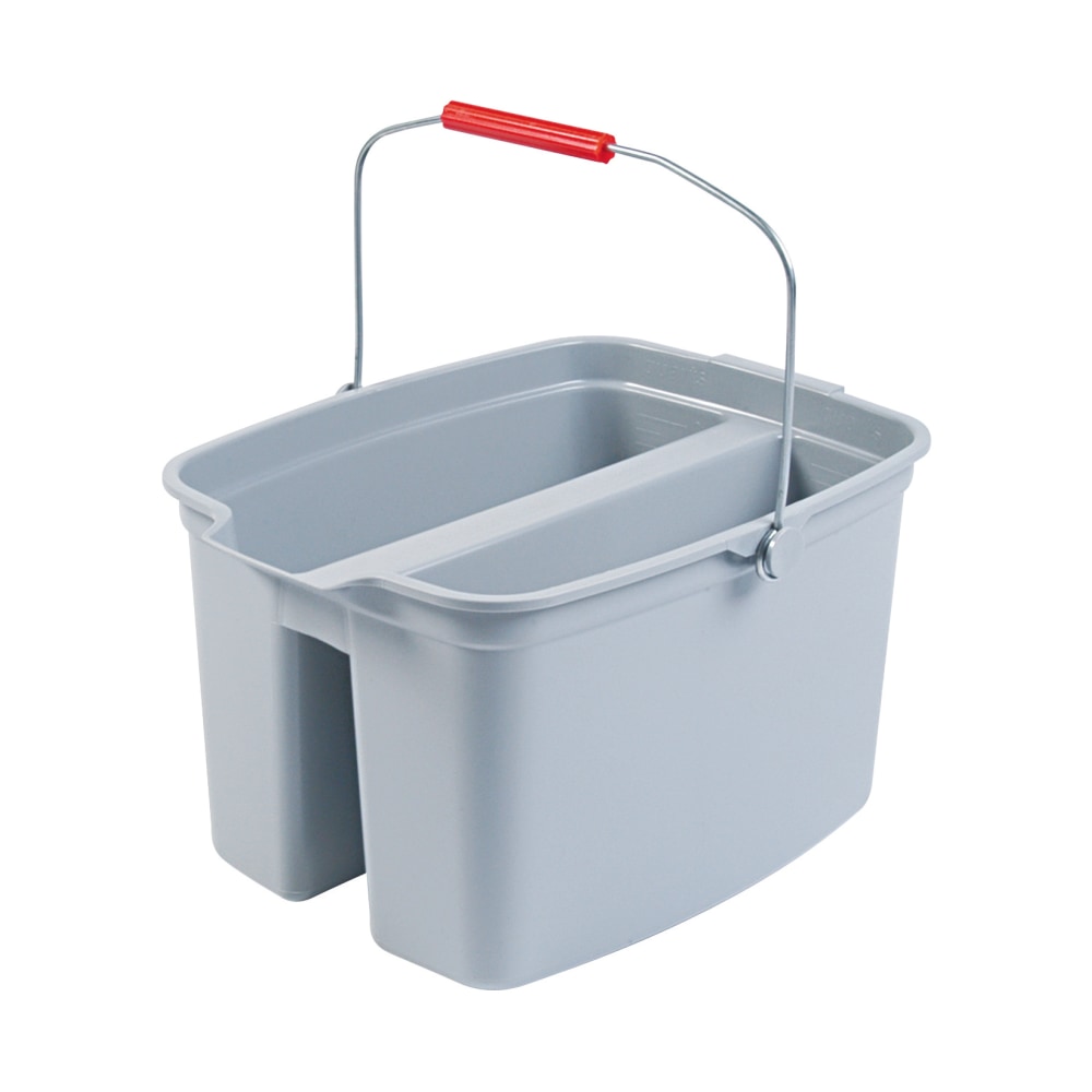Rubbermaid Brute Double Utility Pail, 17 Qt, Gray MPN:261700-GRAY