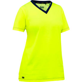 Pip Global Bisley® Women's Short Sleeve T-Shirt 2XL Hi-Vis Yellow 310W1118-Y/2X