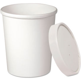 SOLO® Flexstyle Double Poly Food Combo Packs 32 oz White Paper 25 Cups & Lids 10 Packs/CT KHB32A-2050
