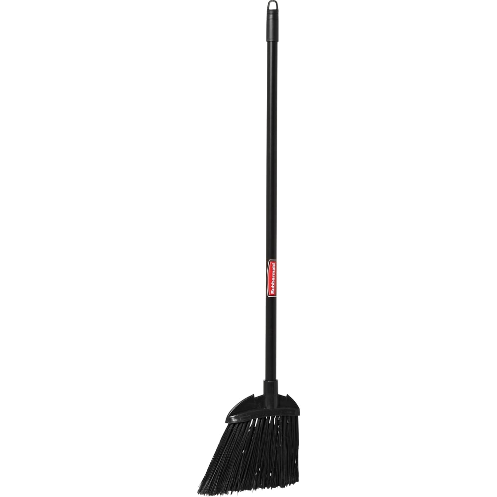 Rubbermaid Commercial Lobby Broom - 7.50in Polypropylene Bristle - 28in Handle Length - Black Metal, Metal Handle - Black - 6 / Carton MPN:637400BKCT