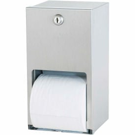 Bradley Standard Toilet Tissue Dispenser Dual Roll Vertical Stainless Steel - 5402-000000 5402-000000