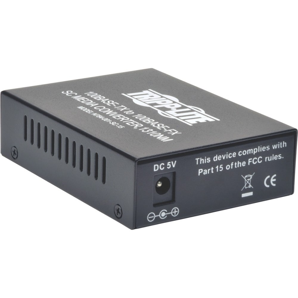 Tripp Lite 10/100 UTP to Singlemode Fiber Media Converter RJ45 / SC 15km 1310nm, N784001SC15 MPN:N784-001-SC-15