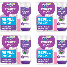 Swiffer® PowerMop Cleaning Solution Lavender 25.3 oz Bottle & 5 Pads per Pack 4 Packs/Carton 80734047