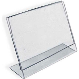 Global Approved 112740 Horizontal Slanted L-Shaped Acrylic Sign Holder 3.5