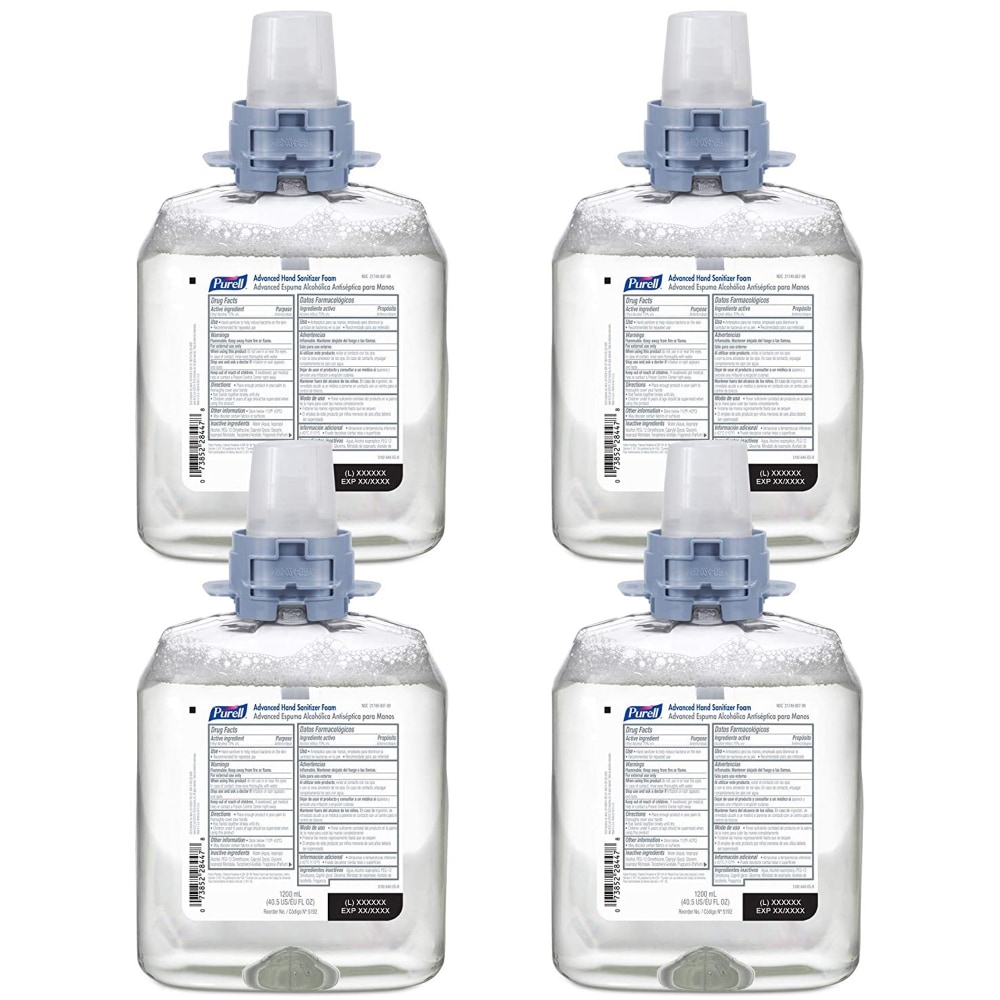 PURELL Hand Sanitizer Foam Refill - 40.6 fl oz (1200 mL) - Kill Germs - Hand - Moisturizing - Clear - 1 Each (Min Order Qty 2) MPN:GOJ519204