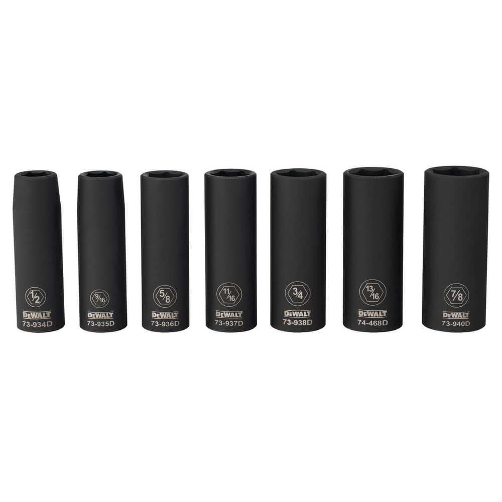 Deep Impact Socket Set: 7 Pc, MPN:DWMT81608