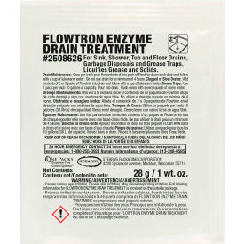 Stearns Flowtron Enzyme Drain Treatment - 1 oz Packs 72 Packs/Case - 2508626 2508626
