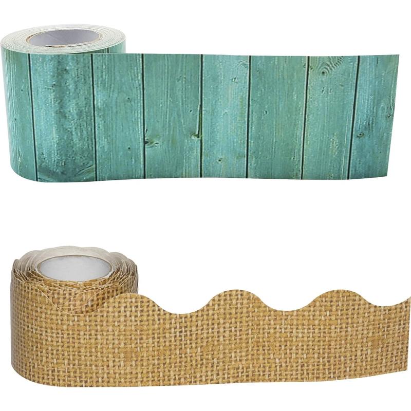Teacher Created Resources Shabby Chic Border Paper, 3in x 600in, Multicolored, Pack Of 2 MPN:32300