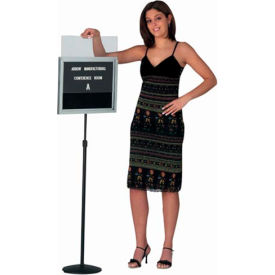 Aarco Single Pedestal Letter Board w/ Cover - 18