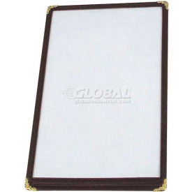 Winco Single Page Menu Cover Plastic with Vinyl Binding 12-1/8