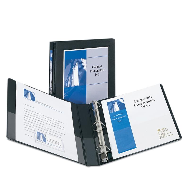 Avery Heavy-Duty Framed View 3-Ring Binder, 1in One Touch EZD Rings, Black, 1 Binder MPN:68054