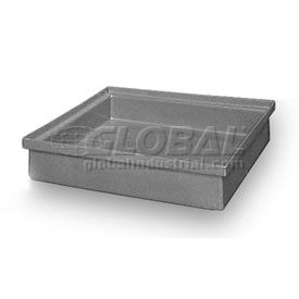 Rotationally Molded Plastic Tray 20 X20x4-1/2 Gray JB-19