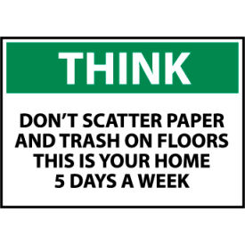 Think Osha 10x14 Vinyl - Don't Scatter Paper TS118PB