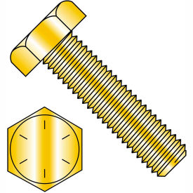 1/2-20 x 2-1/2 Hex Tap Bolt - Grade 8 - Fully Threaded - Zinc Yellow - Pkg of 225 5140BHT8