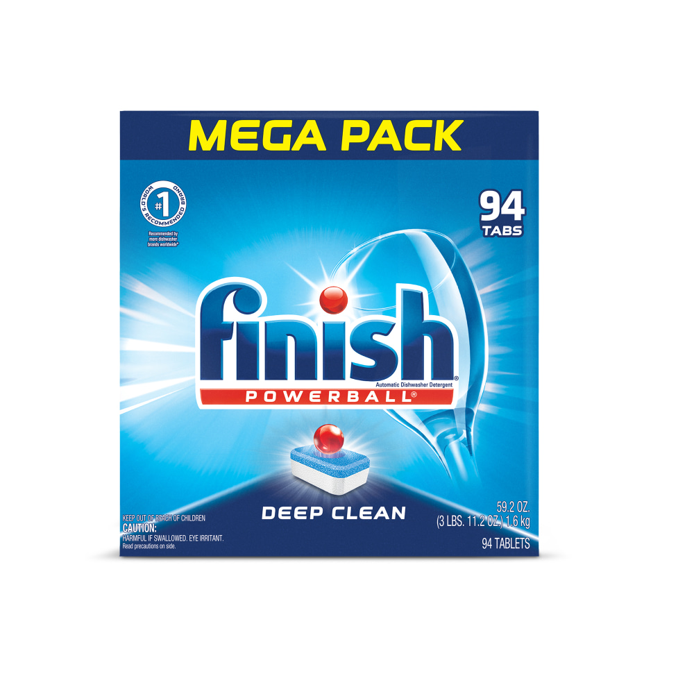Finish Powerball Dishwasher Tabs, Fresh Scent, 59.2 Oz, Box Of 94 Tabs MPN:RAC97330