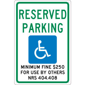 NMC TMS323G Traffic Sign Reserved Parking Nevada 18