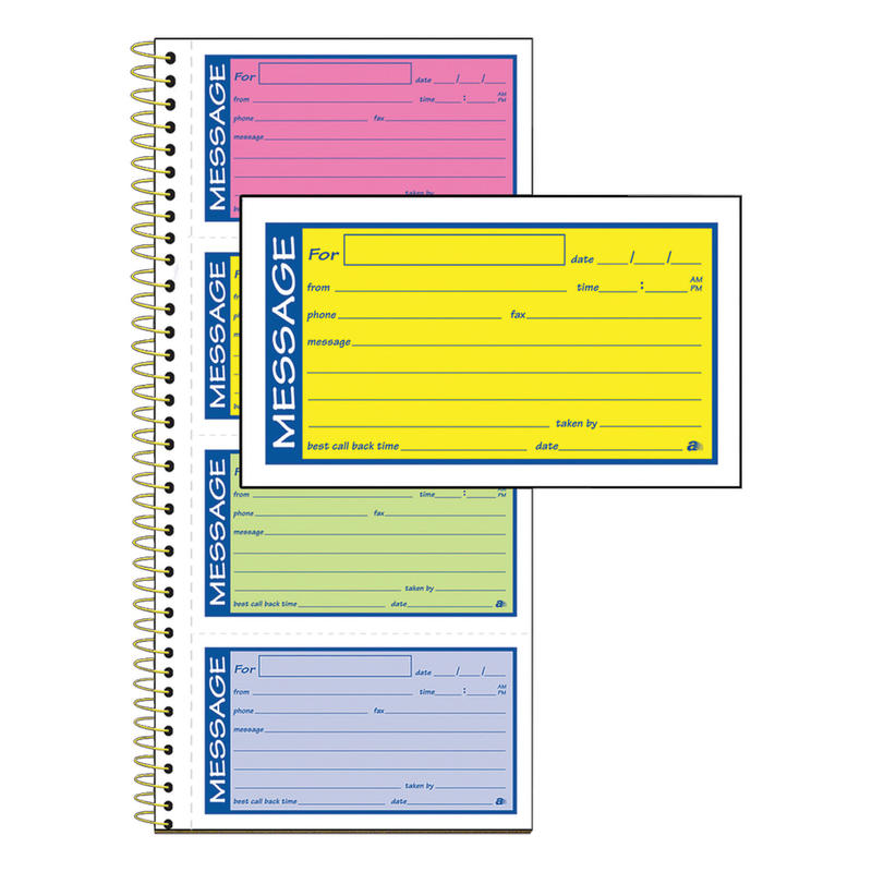 Adams High-Impact Phone Message Book, Neon Colors, Book Of 200 Messages MPN:SC1153RB