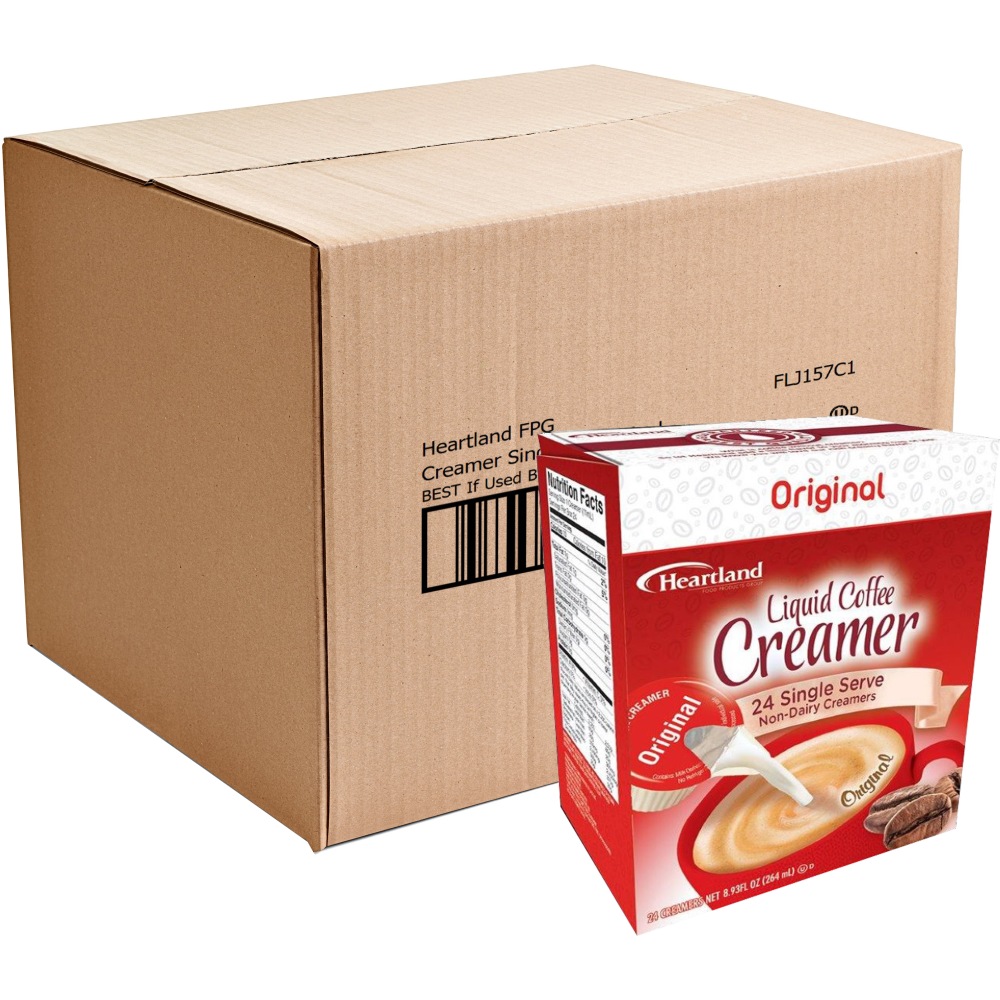 Heartland Creamers, 0.37 Oz, Original, Box Of 24 Creamers, Case Of 6 Boxes MPN:FLJ157C0