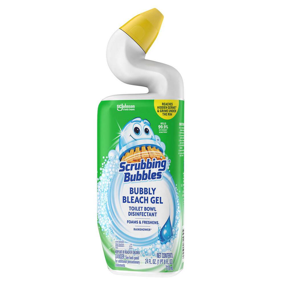 Scrubbing Bubbles. Bubbly Bleach Gel Toilet Bowl Disinfectant is a powerful bleach foam that freshens as it cleans MPN:309106