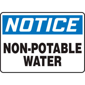 Accuform MCAW800VP Notice Sign Non-Potable Water 14