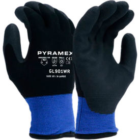 Pyramex® GL901WR Insulated Cut Resistant Dipped Gloves HPT Coated ANSI A3 S Black GL901WRS - Pkg Qty 12