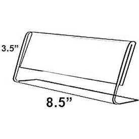 Global Approved 112761 Horizontal Slanted L-Shaped Acrylic Sign Holder 8.5