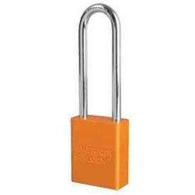 American Lock® No. A1167ORJ Solid Aluminum Rectangular Padlock - Orange A1167ORJ - Pkg Qty 24