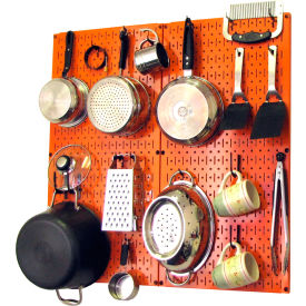Wall Control Kitchen Pegboard Pack Storage & Organization Kit Orange/Black 32