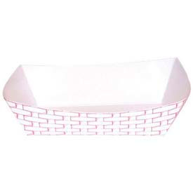 Paper Food Baskets 25 lbs. Capacity Red/White 500 ct BWK 30LAG250