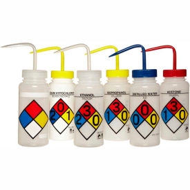 Bel-Art LDPE Wash Bottles 117160050 500ml Assortment Label Wide Mouth 6/PK 11716-0050