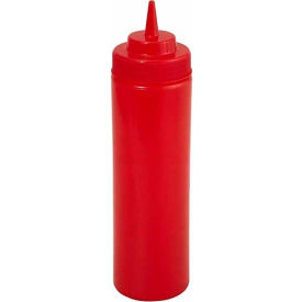 Winco PSW-24R Wide Mouth Squeeze Bottles 24 oz PSW-24R - Pkg Qty 8