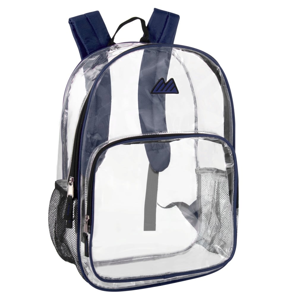 Summit Ridge Heavy-Duty Clear Backpack, Navy Trim MPN:2007NVY