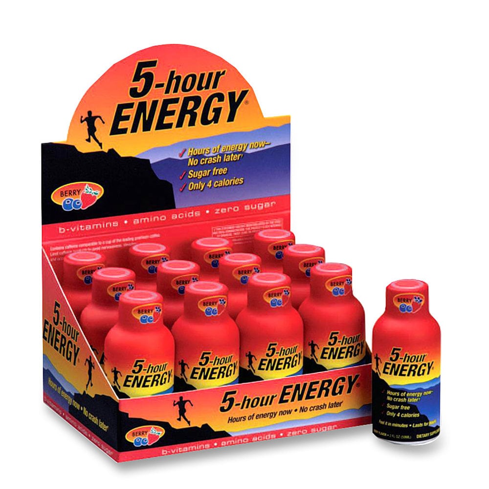 5-Hour Energy Original Energy Drink, Berry, 2 Oz, Pack Of 12 (Min Order Qty 2) MPN:FHE500181