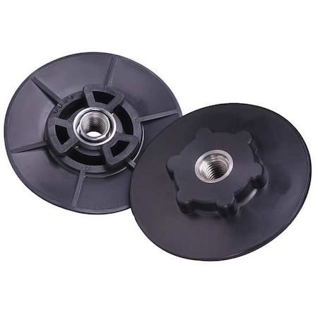 Fiber Disc Pad Hub, 4 1/2 in Dia, Black MPN:11823