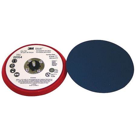 Low Profile PSA Disc Backup Pad, 6 in Dia MPN:20354