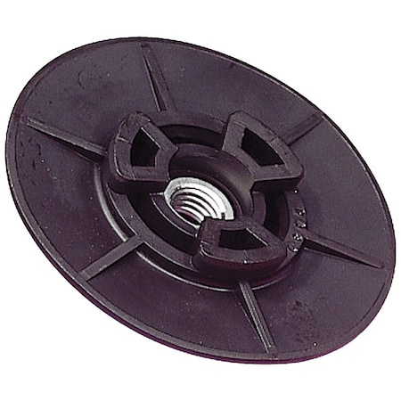 Fiber Disc Pad Hub, 4 1/2 in Dia, Black MPN:45190