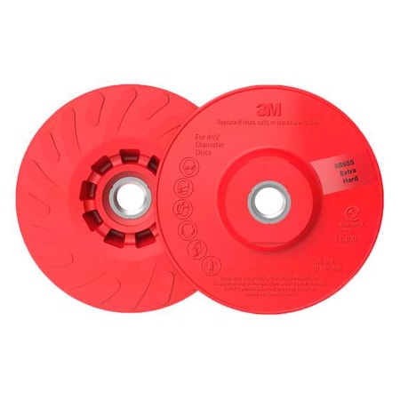 Fiber Disc Backup Pad, 4 1/2 in Dia, PK10 MPN:88655