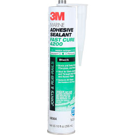 3M™ 4200FC Marine Adhesive Sealant Fast Cure 295 Ml Cartridge Black 7000120497 - Pkg Qty 12