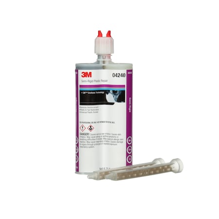 Instant Adhesive, Semi-Rigid Plastic Repair Series, Clear, 0.07 oz, Tube, 1 to 4 min Functional Cure MPN:04240