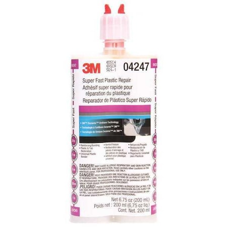 Instant Adhesive, 04247 Series, Black, 1 oz, Bottle, 1 hr Functional Cure MPN:04247