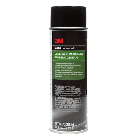 Spray Trim Adhesive, 8088 Series, Clear, 24 oz, Aerosol Can MPN:08088