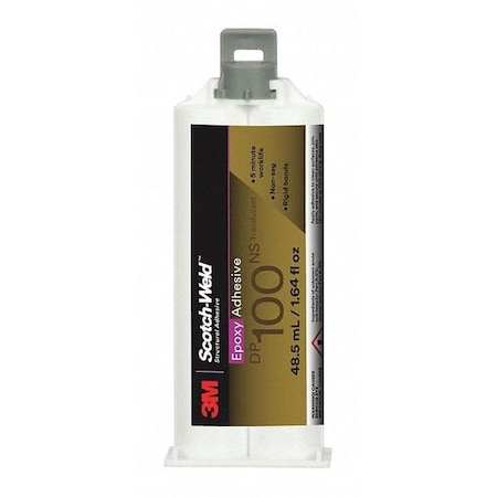 Epoxy Adhesive, DP100NS Series, Off-White, Dual-Cartridge, 1:01 Mix Ratio, 15 min Functional Cure MPN:100NS