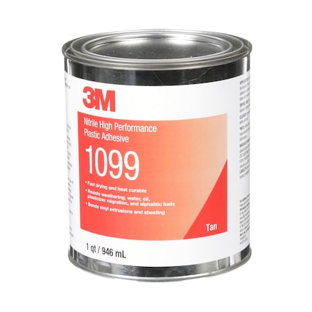 Plastic Adhesive, 1099 Series, Tan, 1 qt, Can MPN:1099