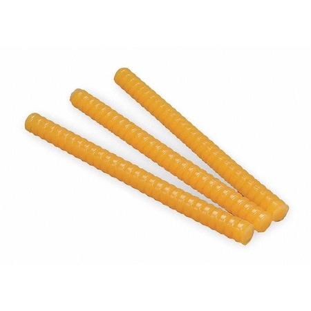 Hot Melt Adhesive, Tan, 5/8 in Dia, 8 in L, 50 sec Begins to Harden, 154 PK MPN:3738