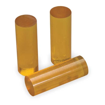 Hot Melt Adhesive, Clear, 5/8 in Dia, 2 in L, 25 sec Begins to Harden, 495 PK MPN:3779