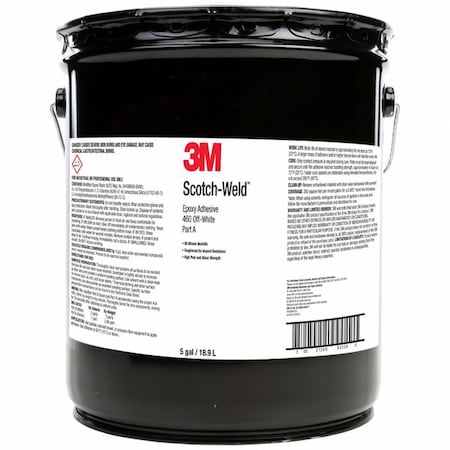 Epoxy Adhesive, 460 Series, White, Pail, 2:01 Mix Ratio, 4 hr Functional Cure MPN:460