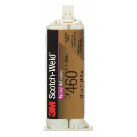 Epoxy Adhesive, DP460 Series, Off-White, Dual-Cartridge, 12 PK, 2:01 Mix Ratio, 4 hr Functional Cure MPN:460