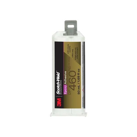 Epoxy Adhesive, DP460NS Series, Gray, Dual-Cartridge, 2:01 Mix Ratio, 1 hr Functional Cure MPN:460NS