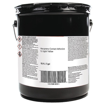 Contact Cement, 5 Series, Light Yellow, 5 gal, Pail MPN:5 ADH