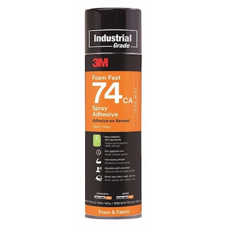 Epoxy Adhesive, Foam Fast 74CA Series, Clear, 19 oz, Dual-Cartridge MPN:74 LOW VOC